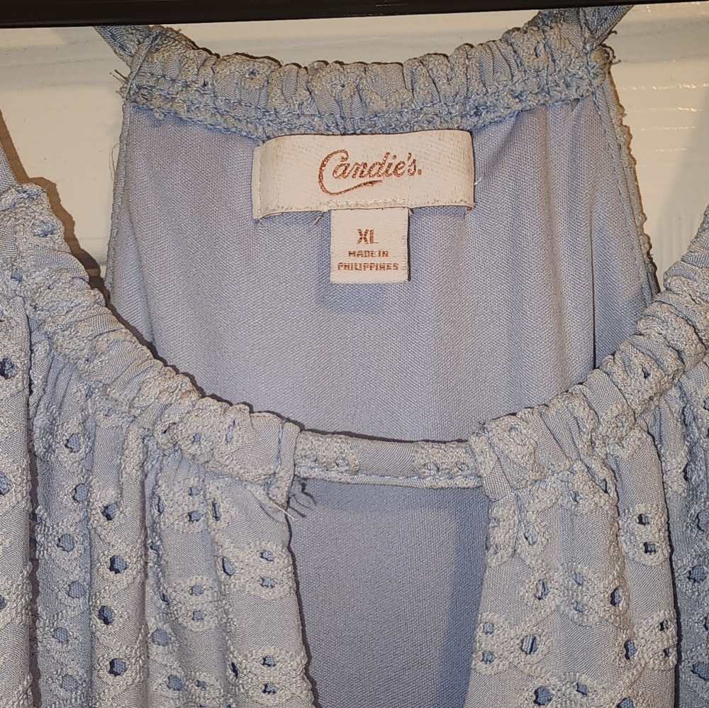 XL light blue double layer keyhole dress by Candie's NWOT - Picture 3 of 7